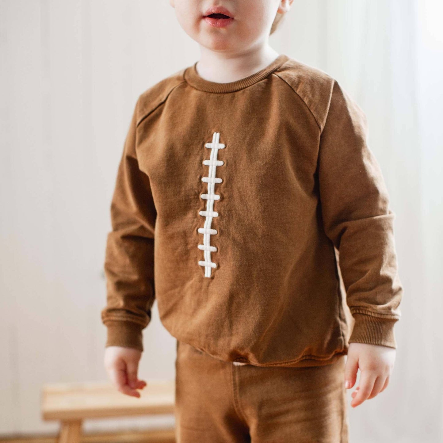 Burt's Bees Baby - Acid Wash Football Infant Sweatshirt Set