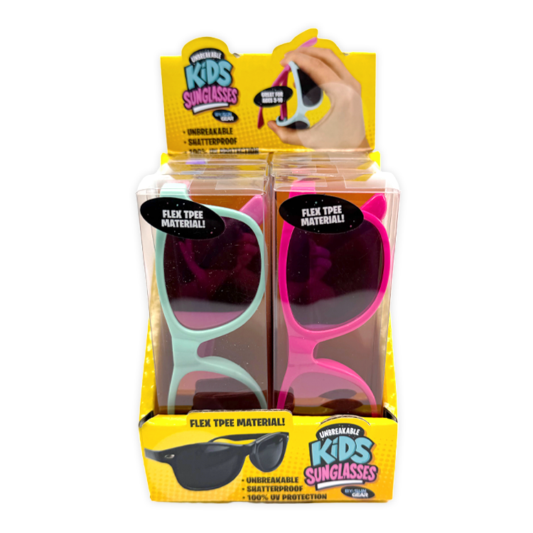 Novelty Brands - Unbreakable Kids Sunglasses Assortment - 6/Display