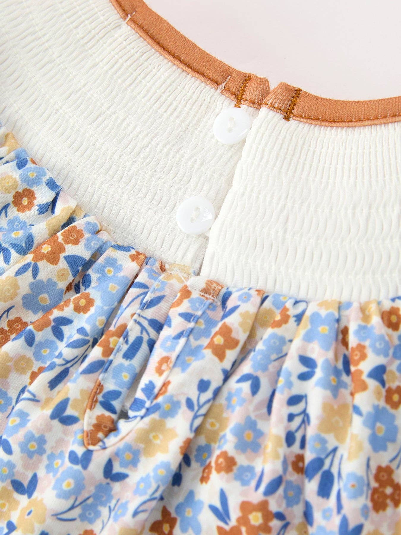 Rylee Faith Designs - Fall Floral Smocked Girls Dress