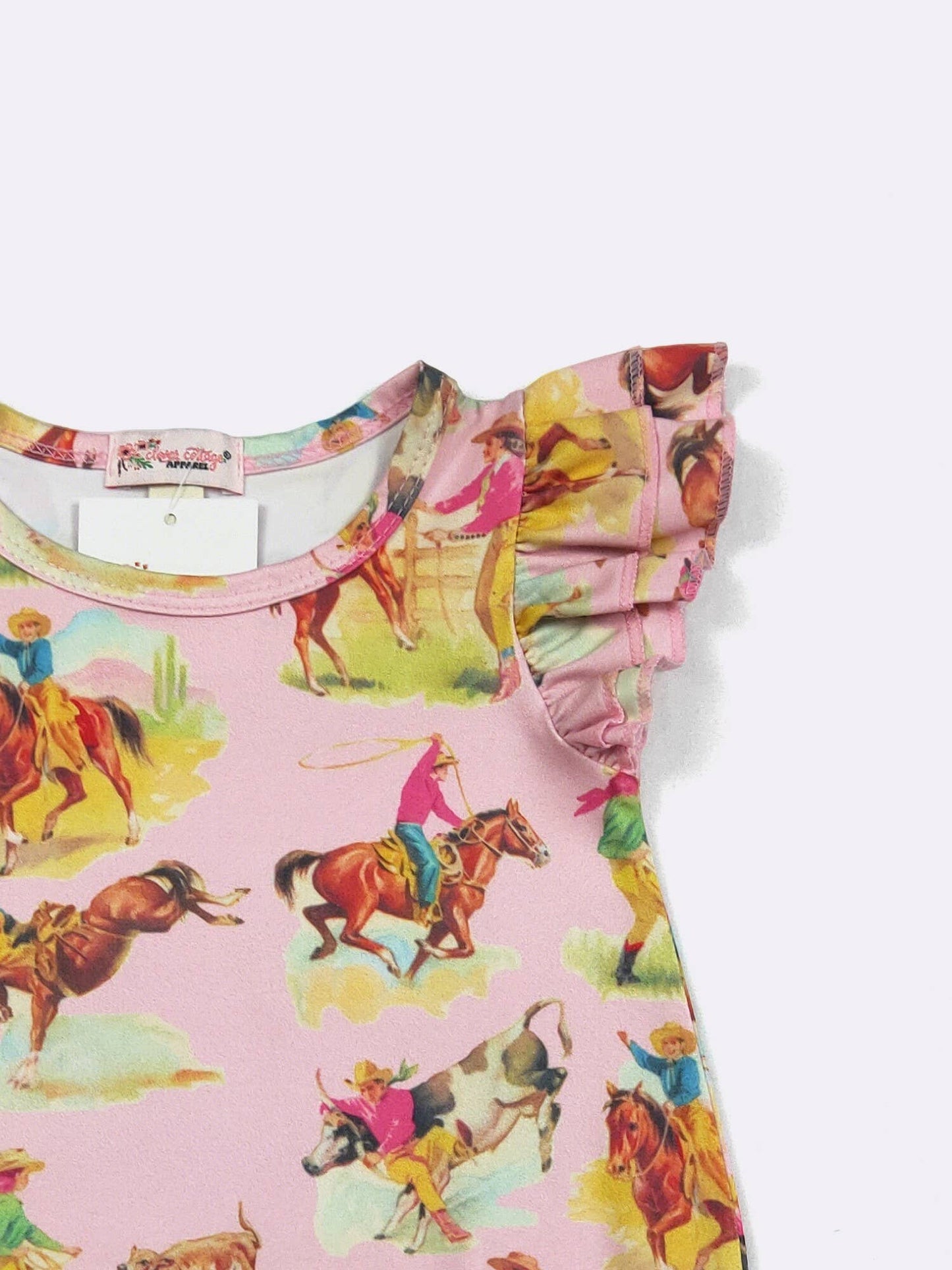 Clover Cottage - Pink Rodeo Baby Romper