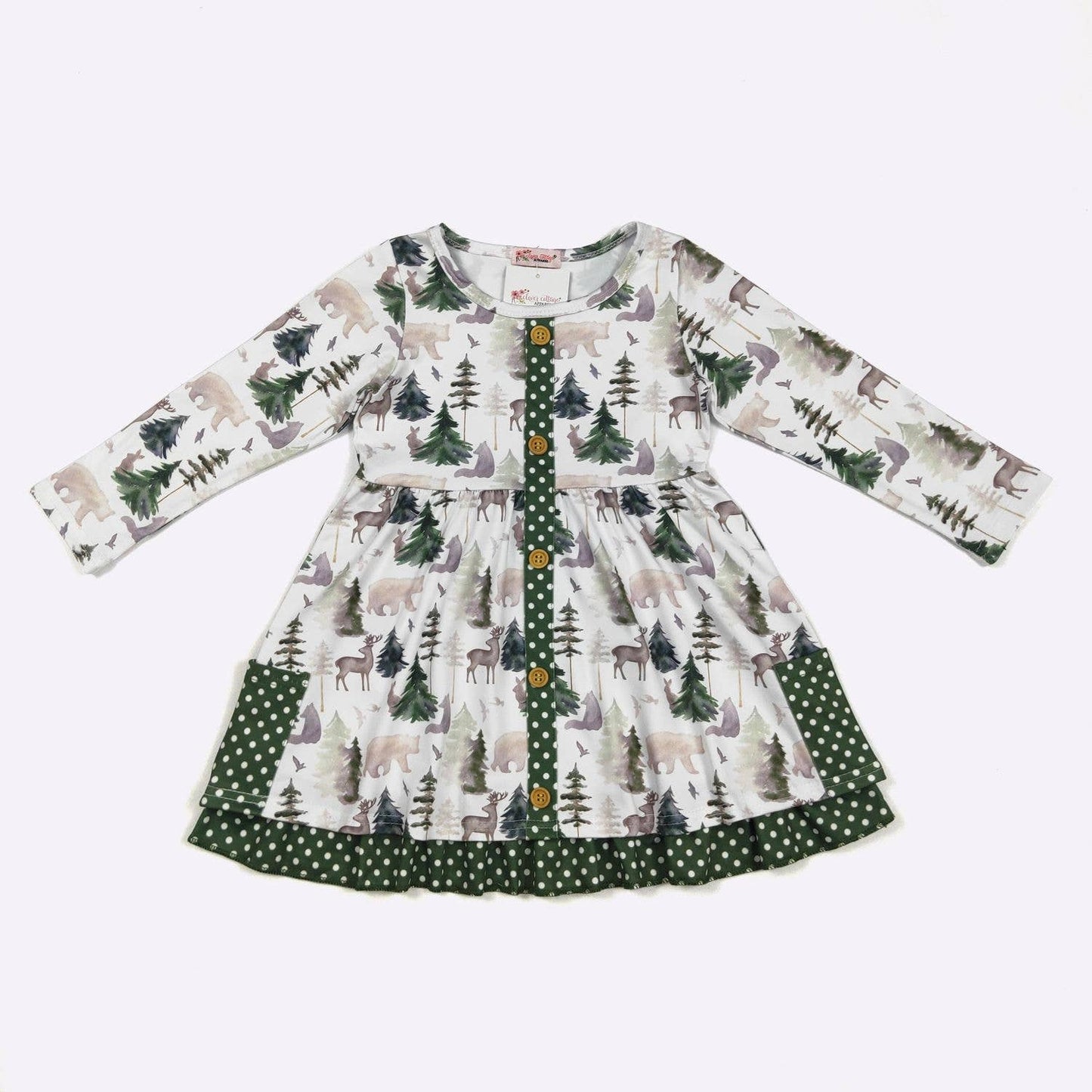 Clover Cottage - Emerald Woodland Girls Dress