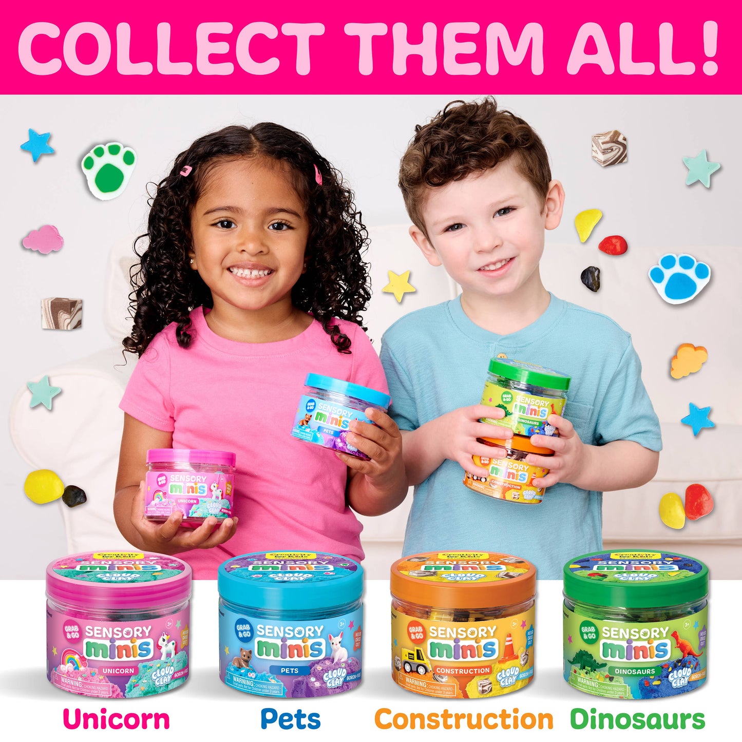 Faber-Castell / Creativity for Kids - Sensory Mini Play Kit Jar with Cloud Clay: Unicorn Theme