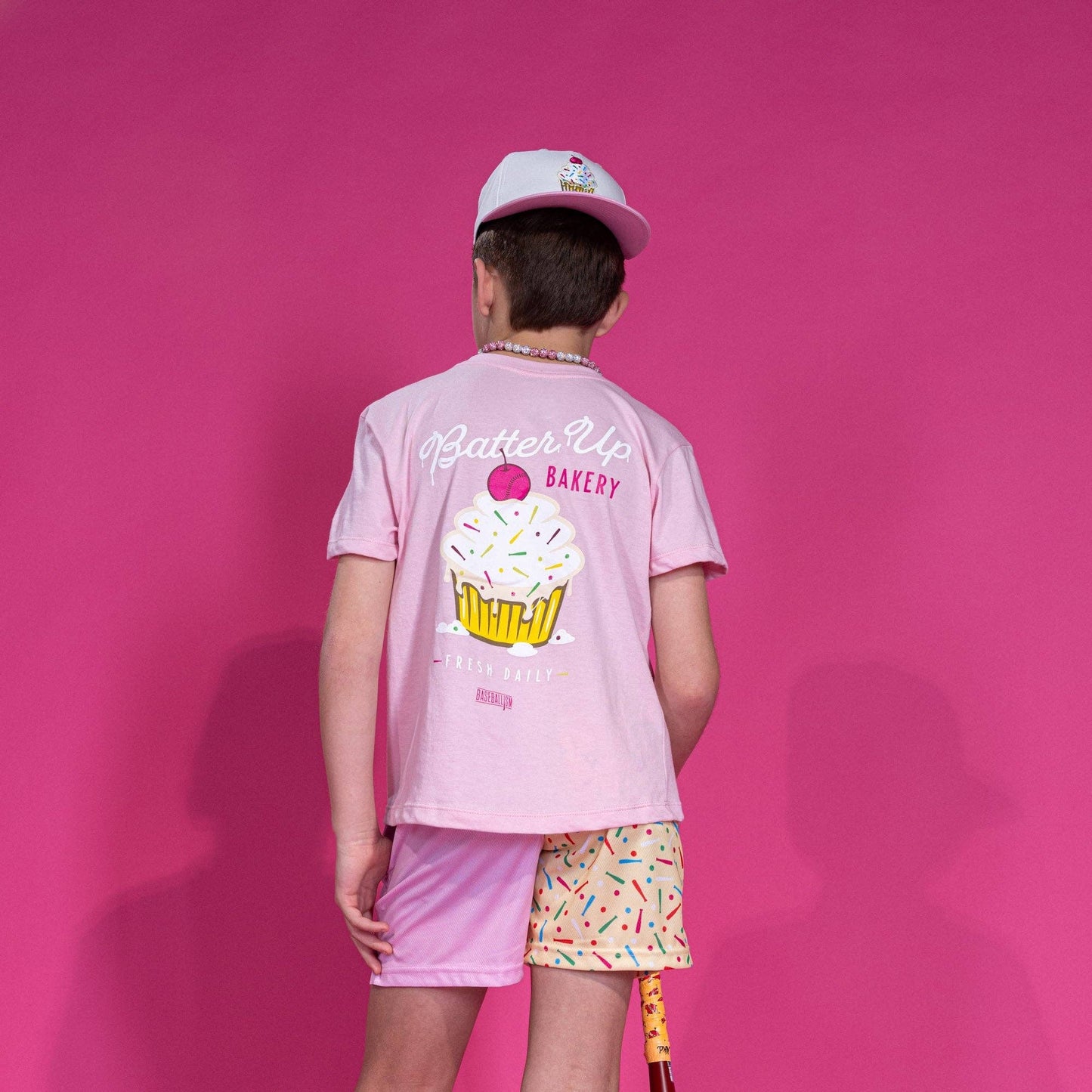 Baseballism - Batter Up Bakery Confetti Cupcake Youth T-Shirt