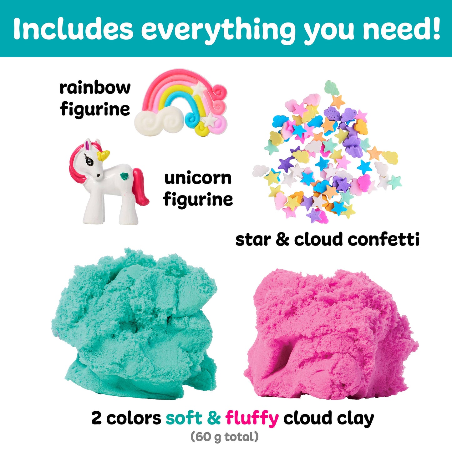 Faber-Castell / Creativity for Kids - Sensory Mini Play Kit Jar with Cloud Clay: Unicorn Theme