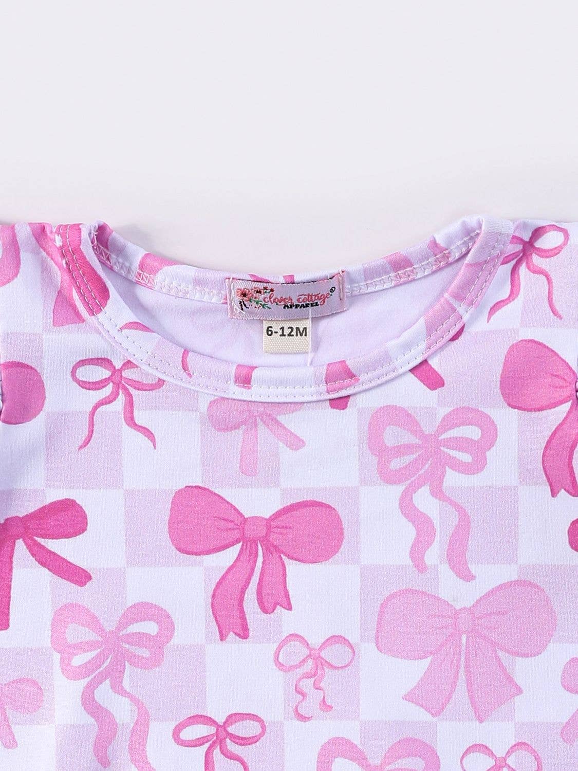 Checkered Coquette Baby Romper