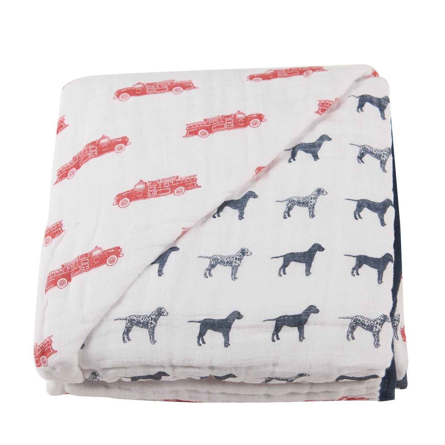 Newcastle Classics - Fire Truck and Dalmatian Newcastle Blanket; Cotton
