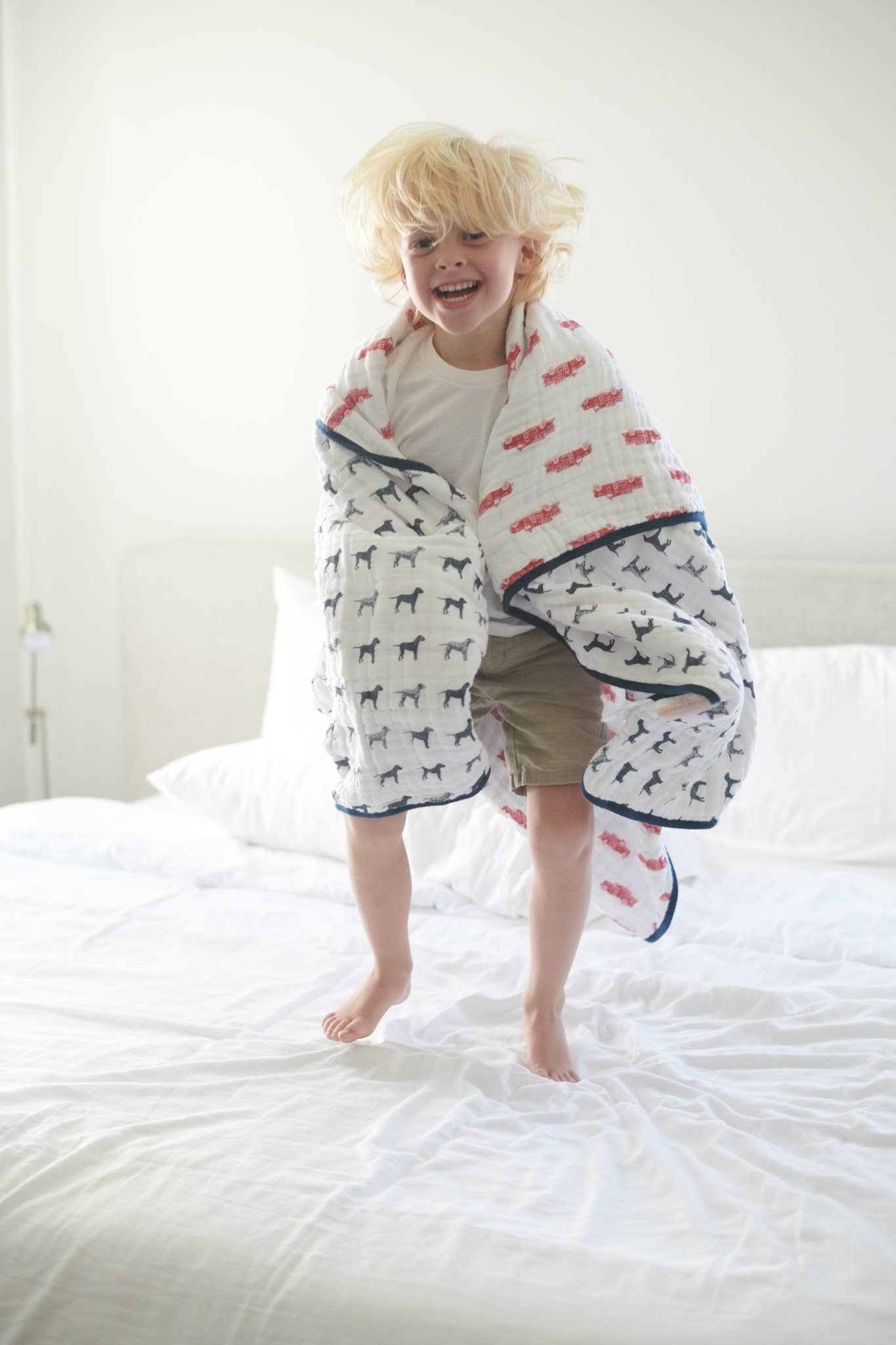 Newcastle Classics - Fire Truck and Dalmatian Newcastle Blanket; Cotton