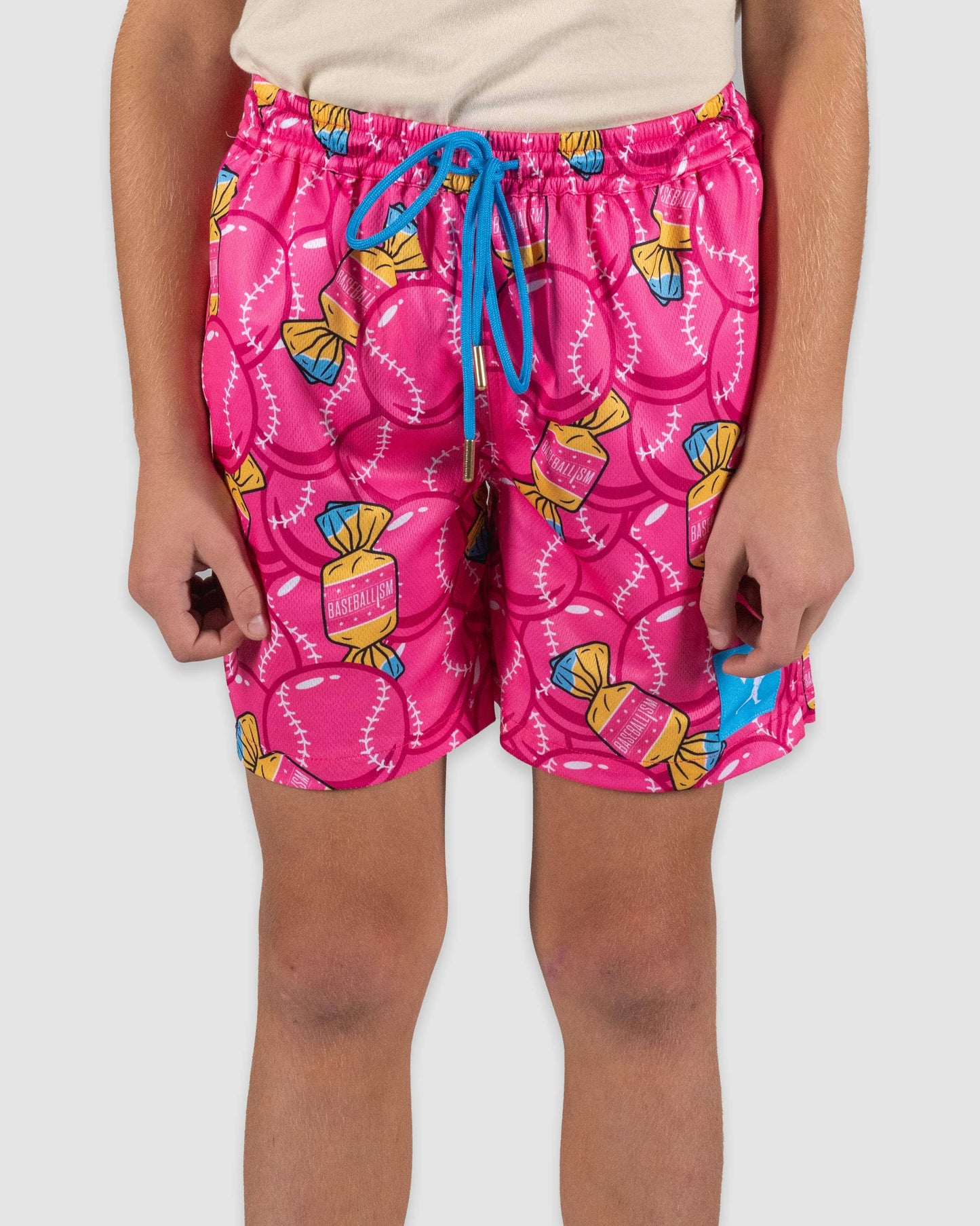 Baseballism- Doubles and Bubbles Diamond Air Mesh Shorts - Youth