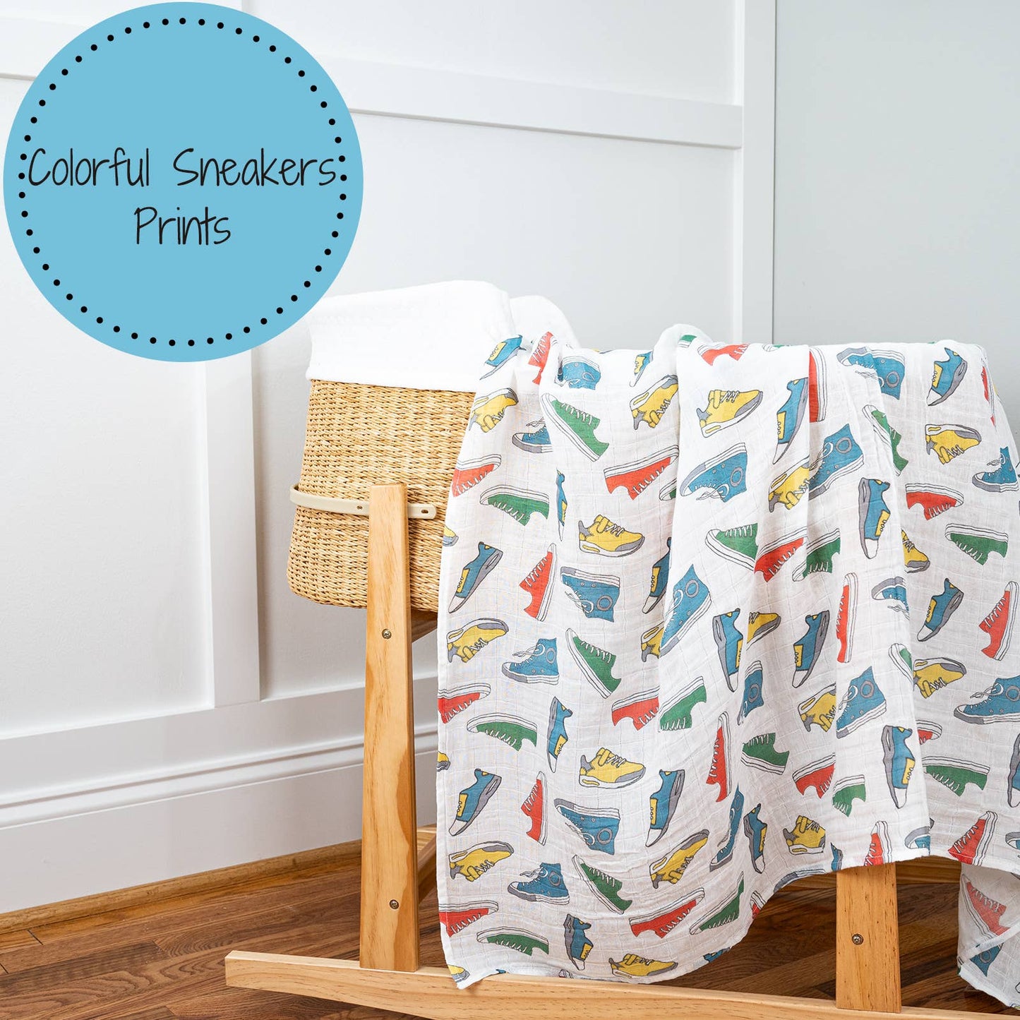 LollyBanks - Sole Mates Baby Swaddle Blanket