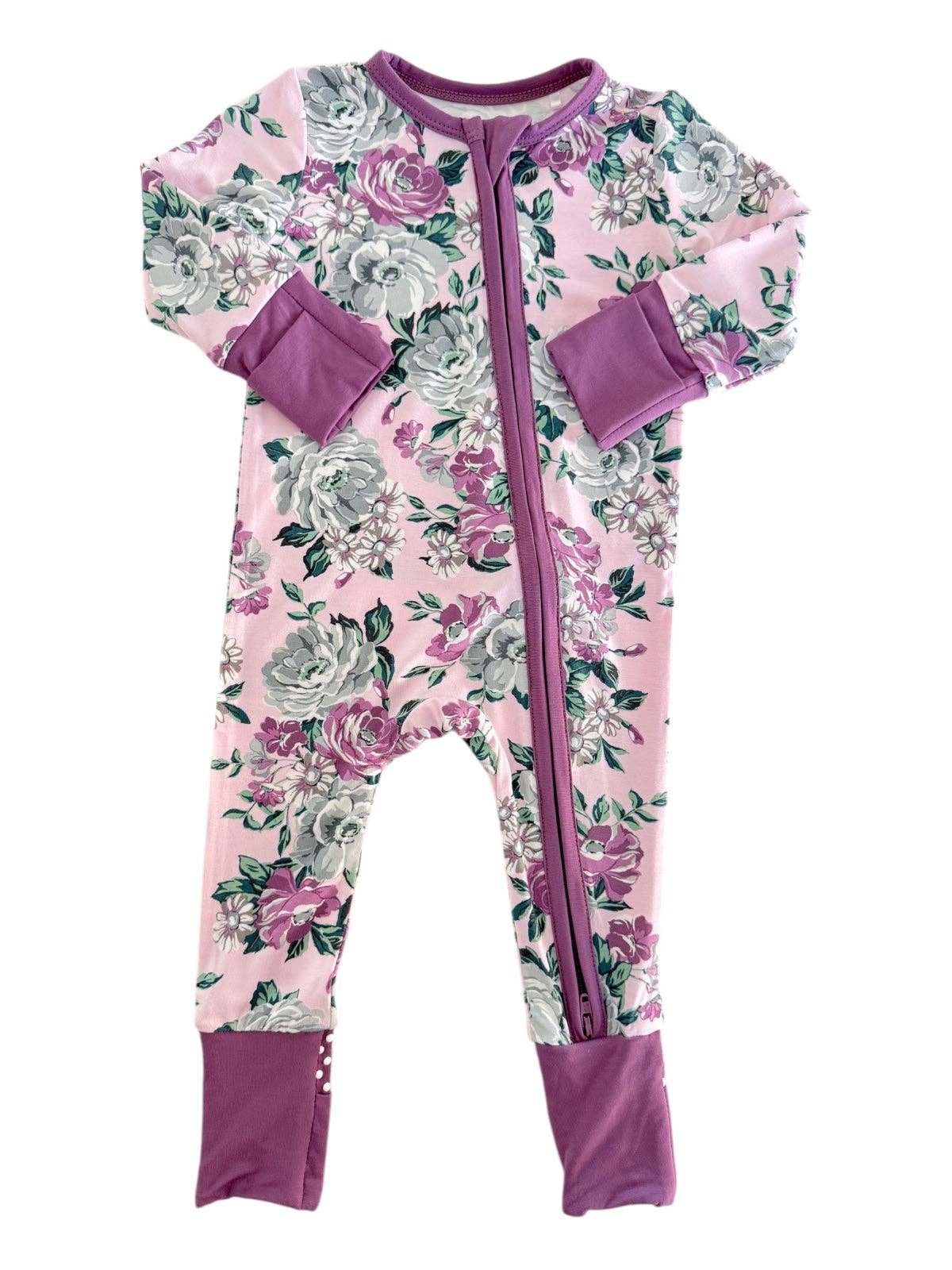 SpearmintLOVE - 2-Way Zip Romper, Blissful Blossoms