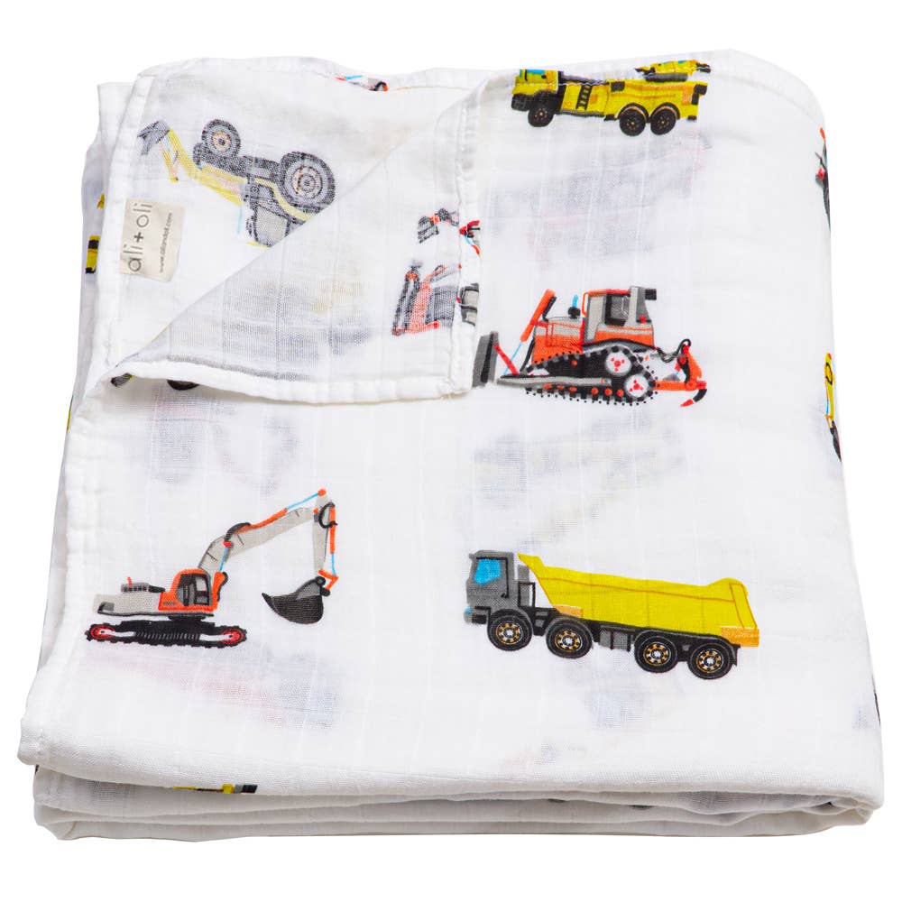 Ali+Oli - Bamboo Muslin Swaddle Blanket (Construction)