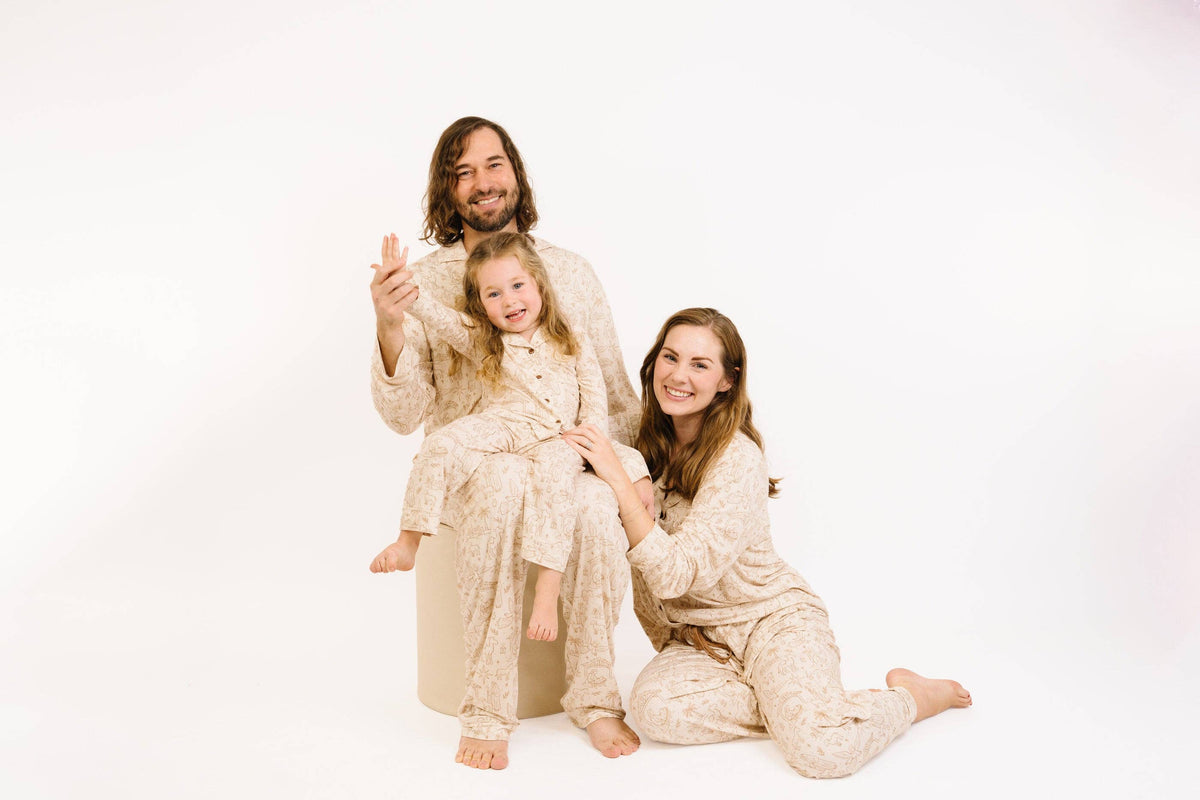 Nativity Kid Long Sleeve Bamboo Button Up Set