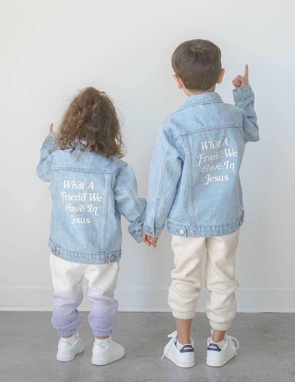 Elevated Faith - What a Friend in Jesus Kids Denim Jacket