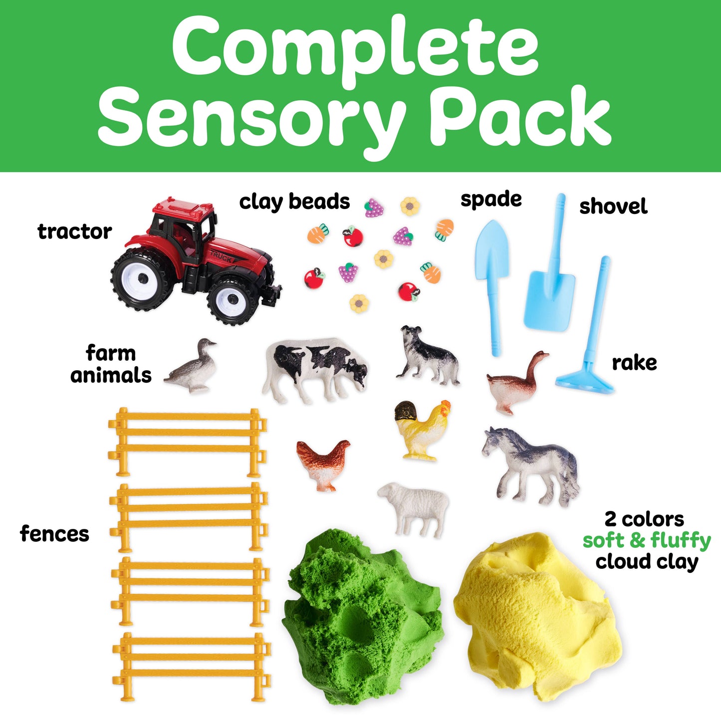 Faber-Castell / Creativity for Kids - Sensory Pack Farm On the Go Sensory Play Set for Kids