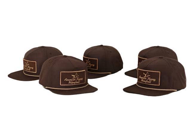 Throwback Vintage Rope Hat Brown w Patch and Tan Rope