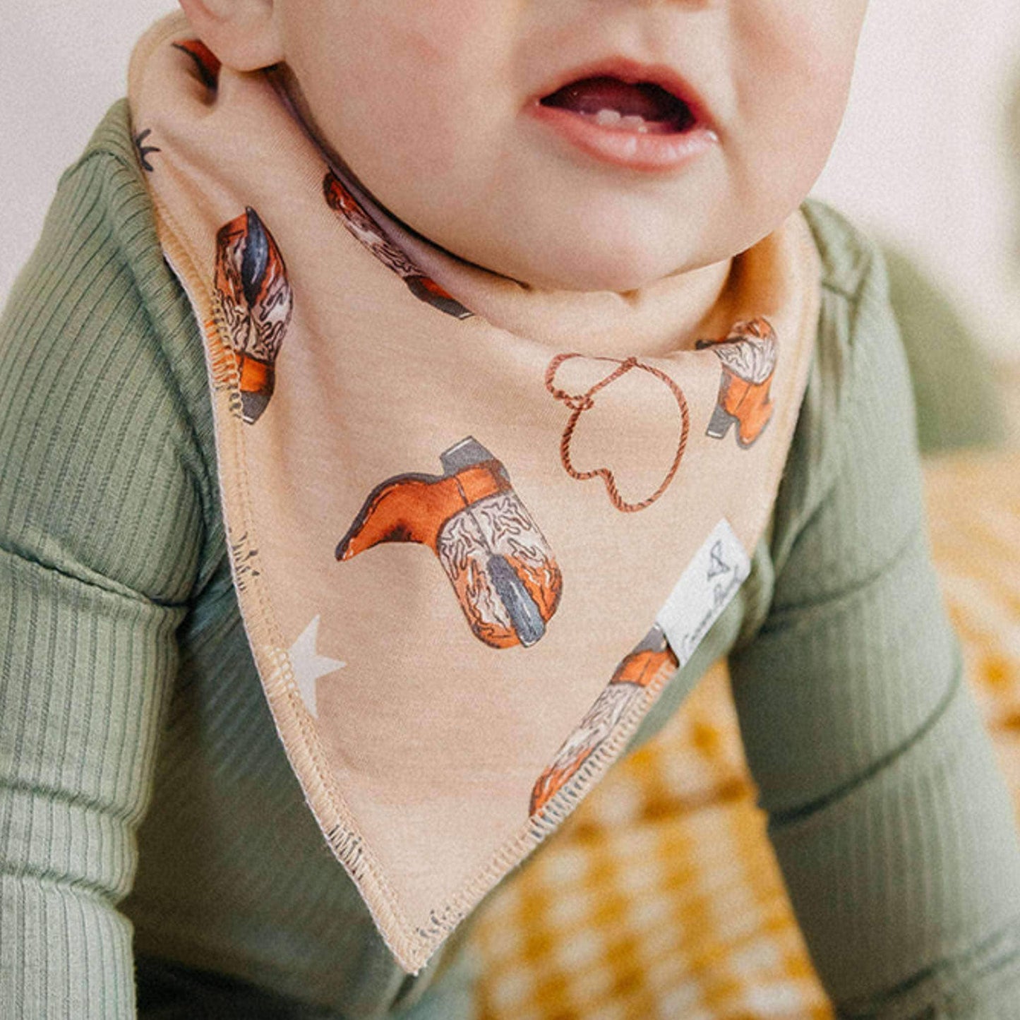 Copper Pearl - 4 Pack Baby Bandana Bibs - Boone