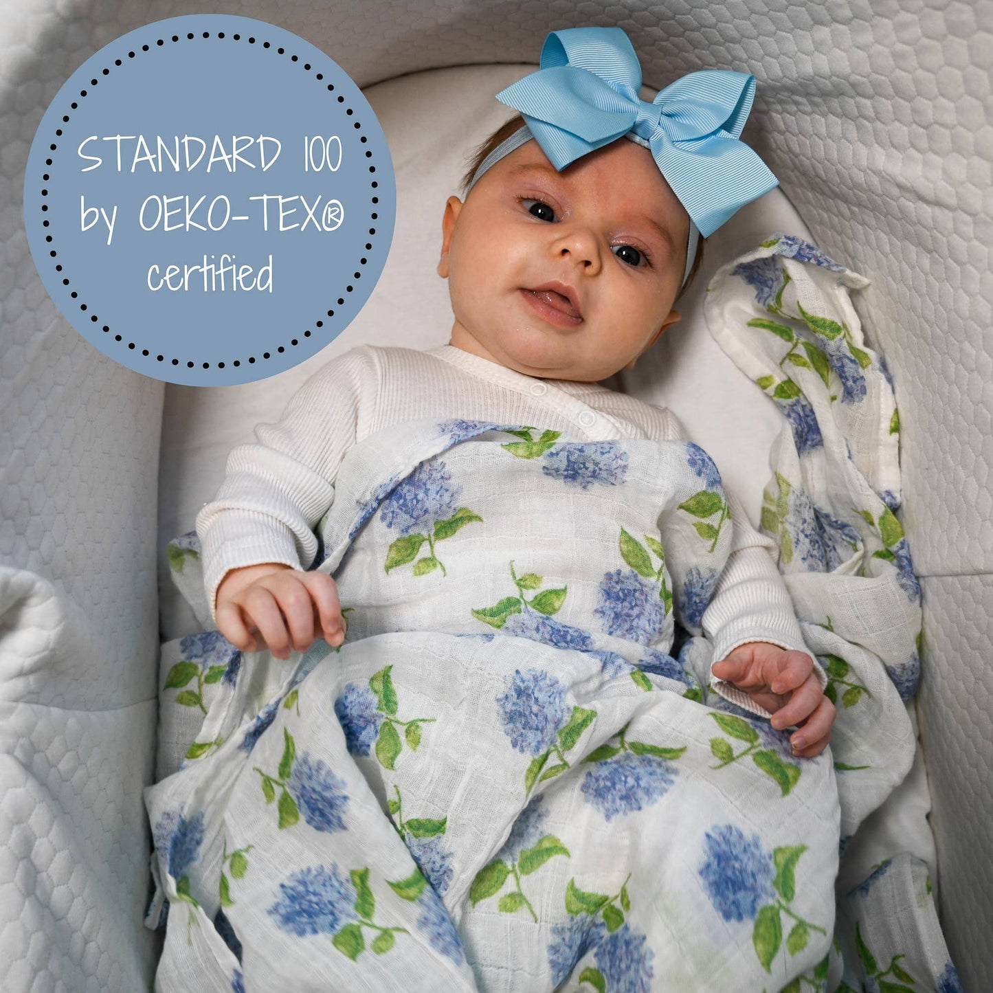 LollyBanks - You Had Me At Hydrangea Baby Swaddle Blanket