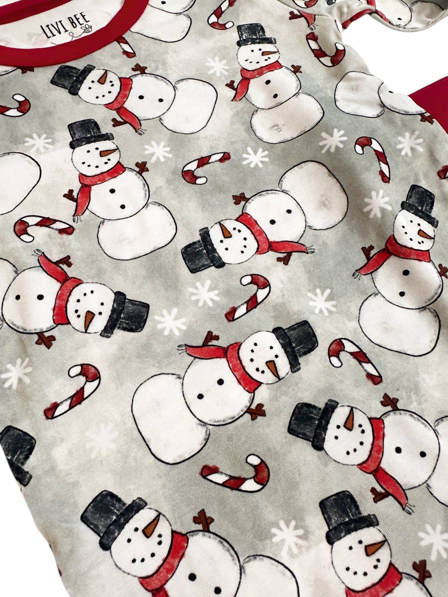Livi Bee Co. - Snowman Snuggles 2 Piece Pajama Set