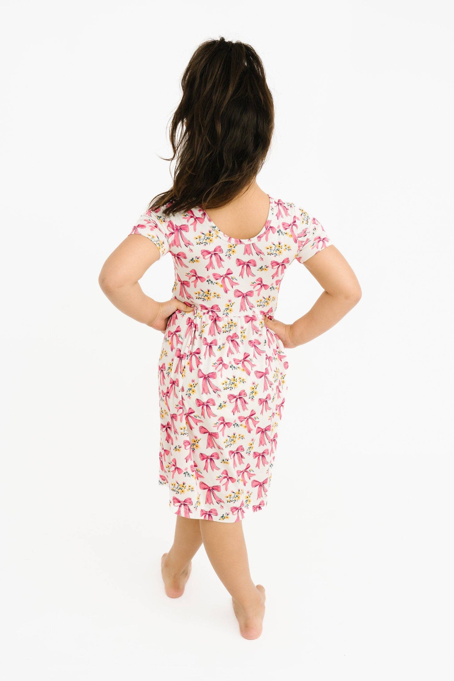 Bloom Bows Short Sleeve Bamboo Dress