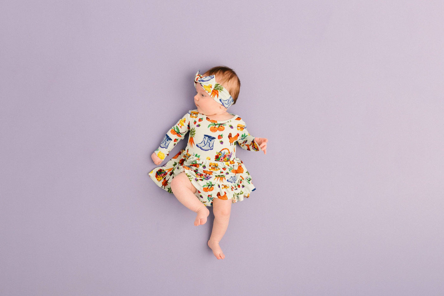 Little One Shop - Homestead Harvest Bodysuit Bamboo Dress