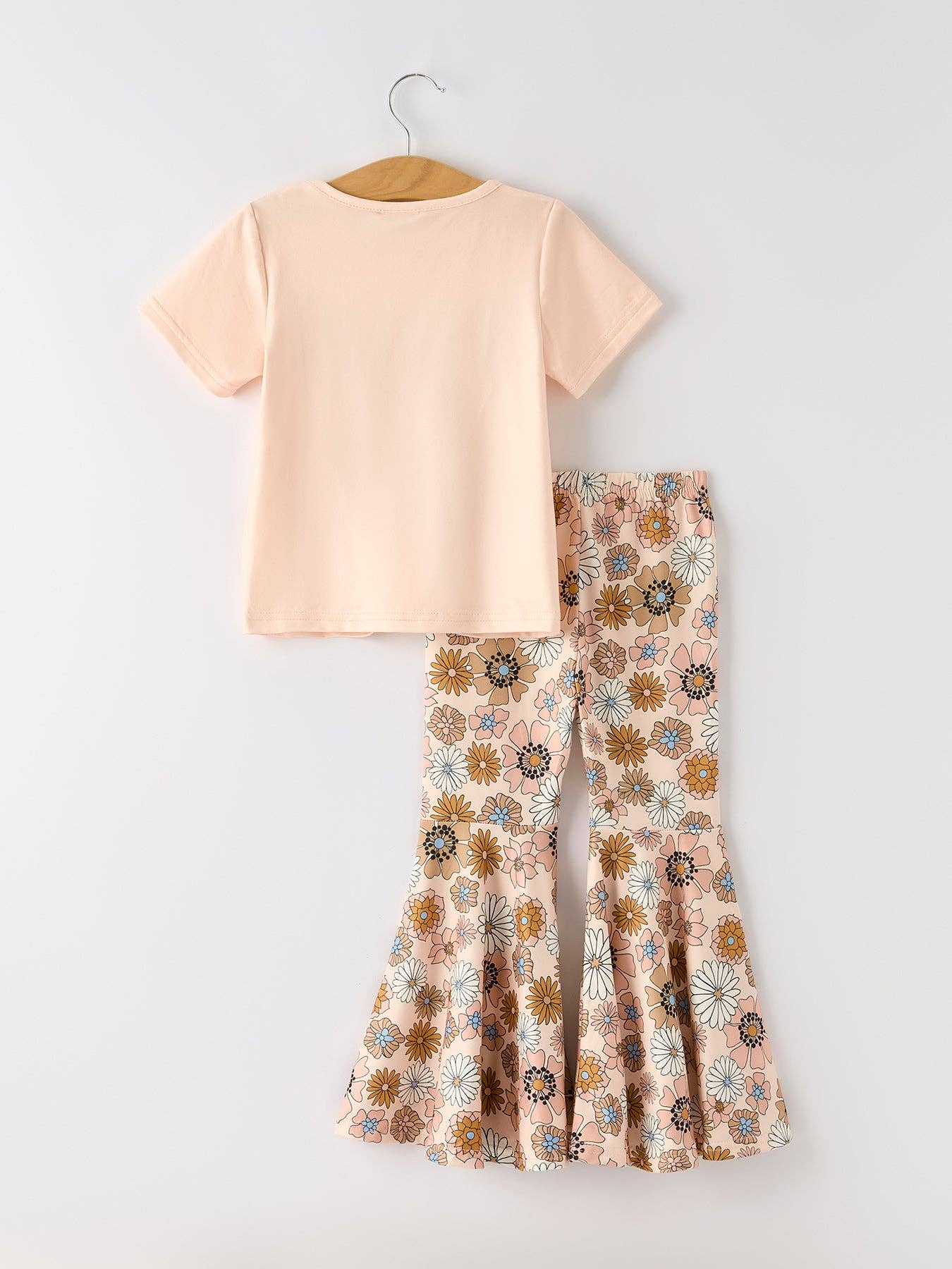 Rylee Faith Designs - Girls Letter Print Top + Floral Pattern Pants