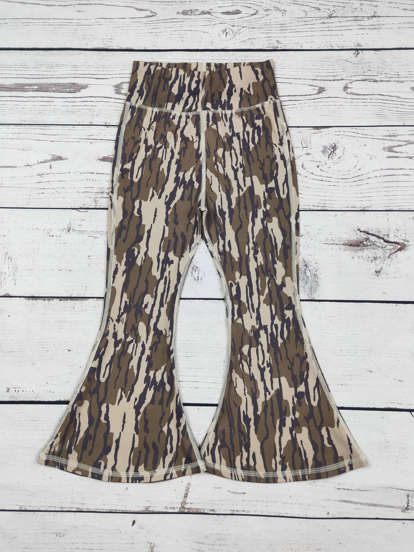 Kids Girls Camouflage Printed Flare Yoga Pants