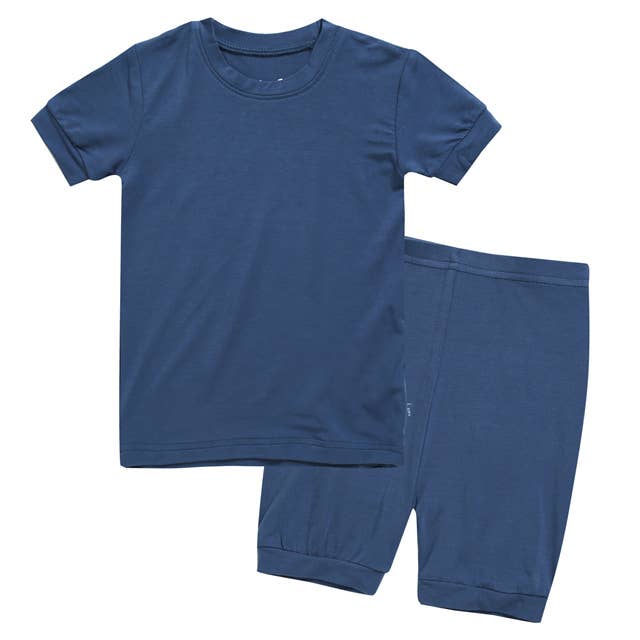 Colorful Navy Short Sleeve viscose PJs