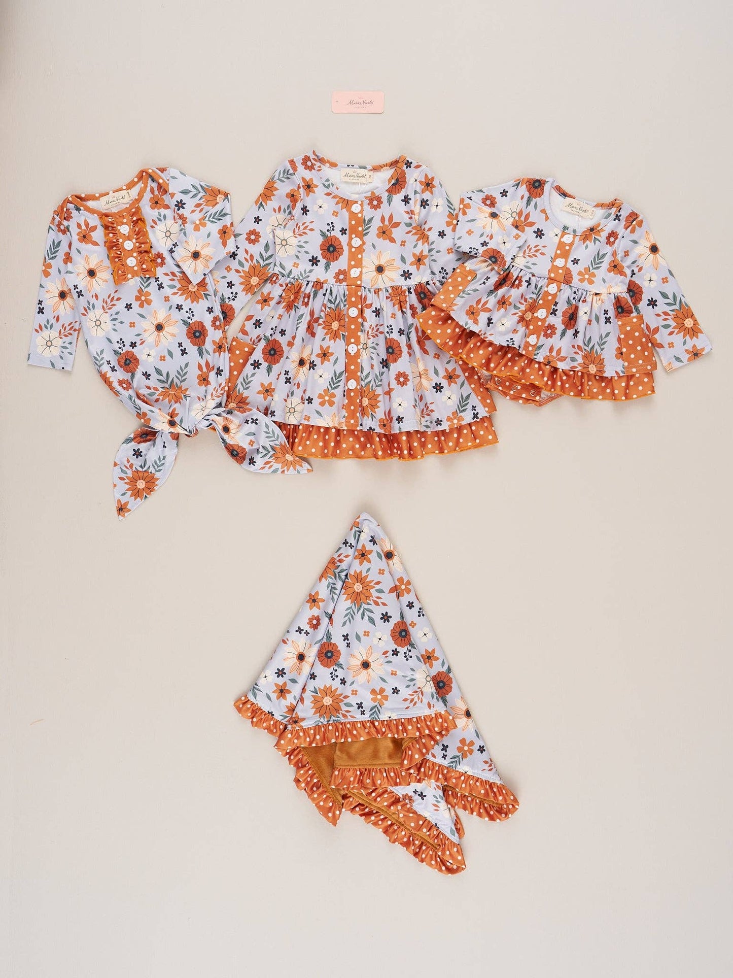 Chrysanthemum Fields Ruffle Dress