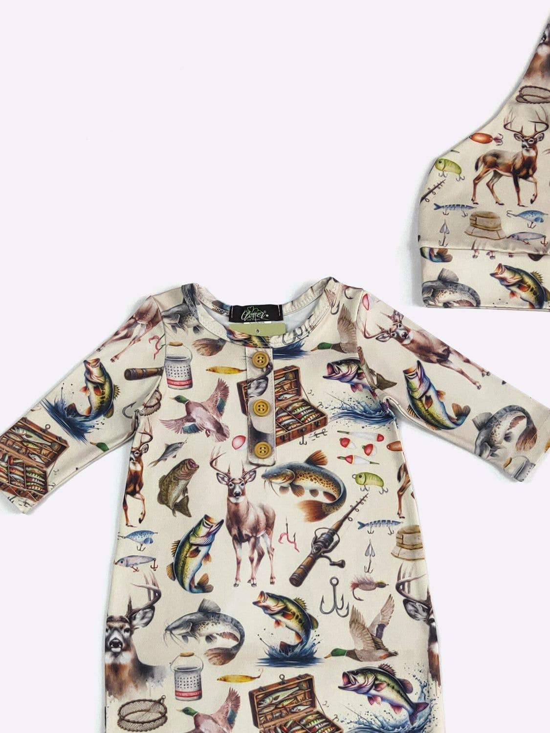 Hunt & Fish Baby Knotted Gown