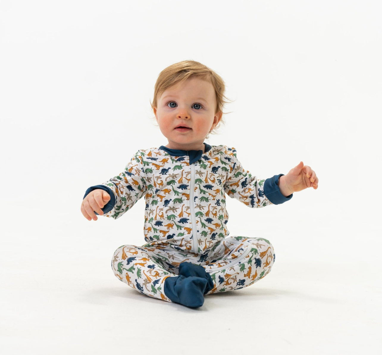 Burlebo Baby Zip Up Dino-Mite