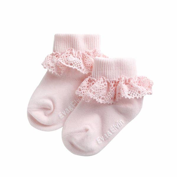 Frill Ankle Socks - Classic Pink
