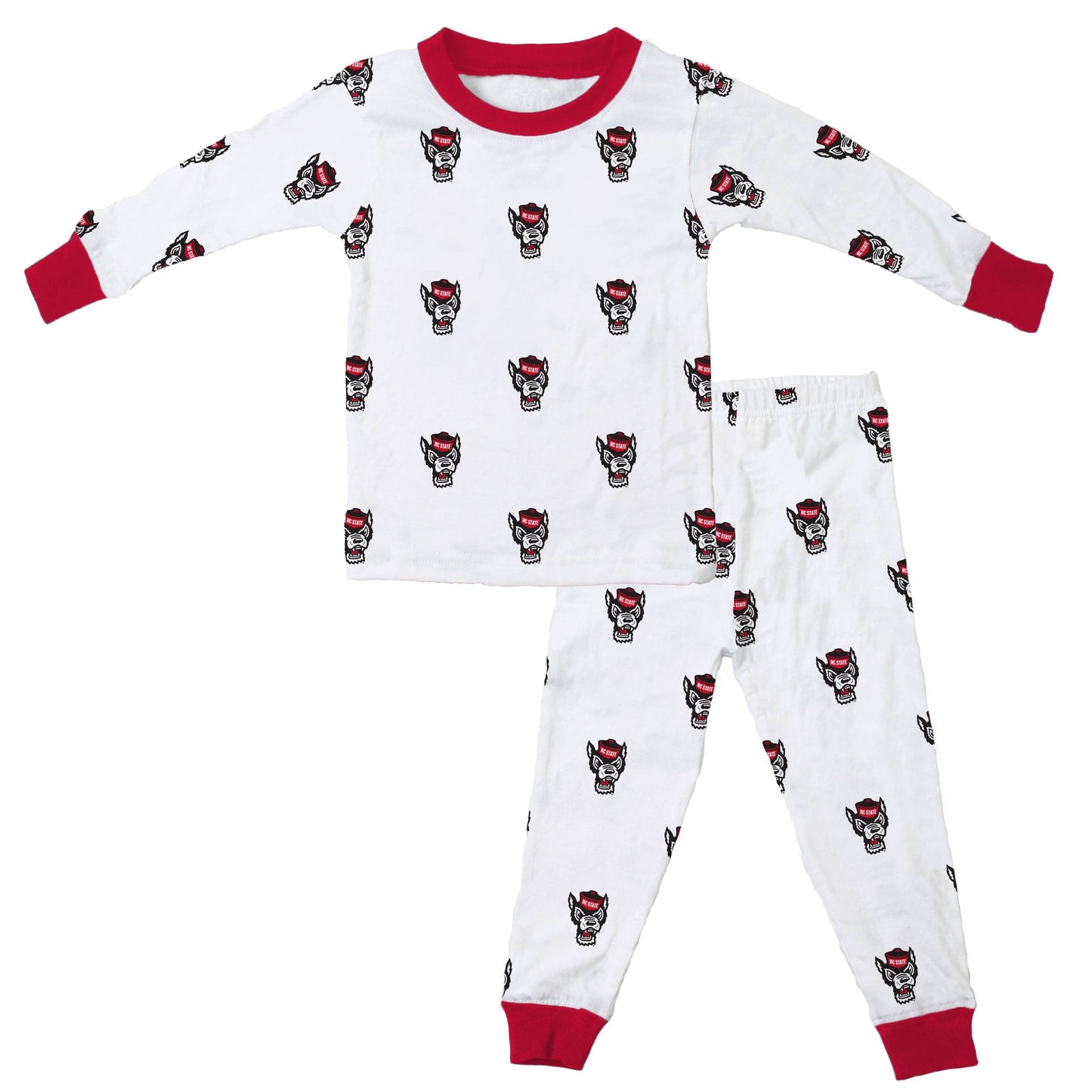 Wes and Willy - NC State Wolfpack Kids Allover Print PJ