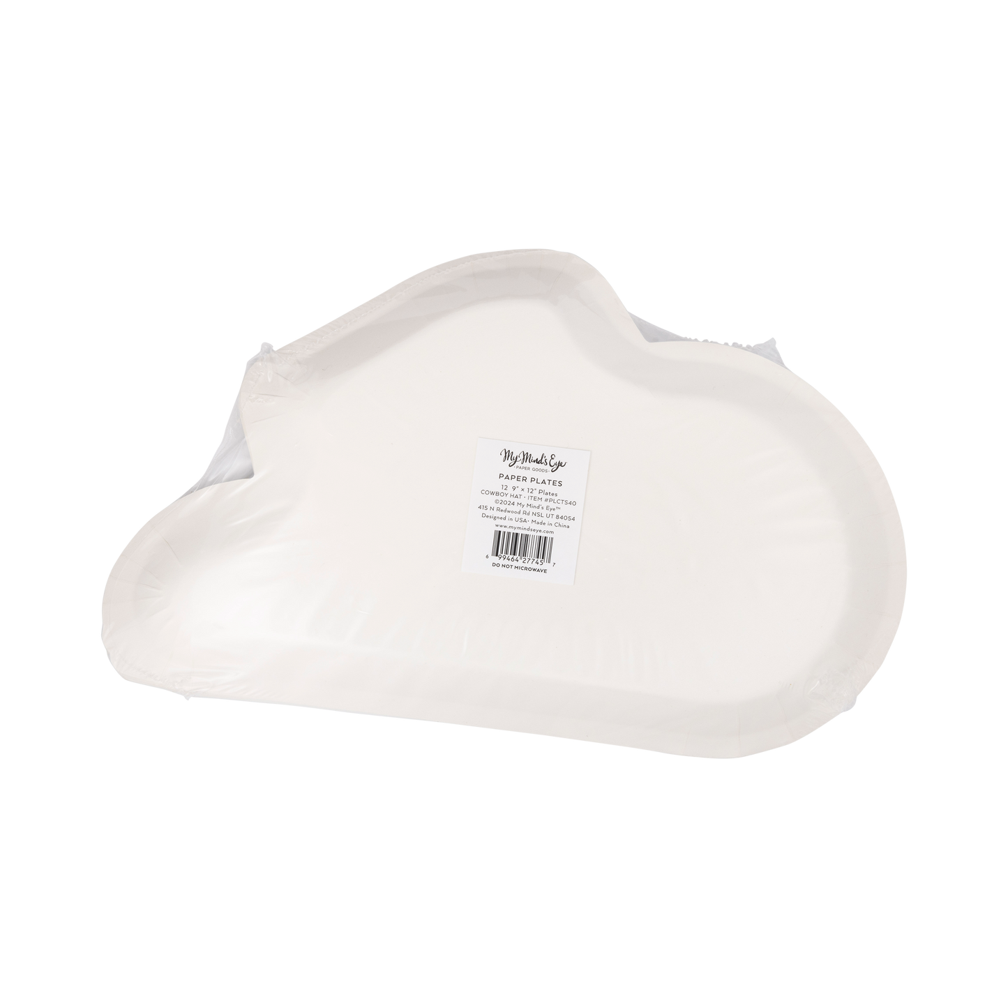 Cowboy Tan Hat Paper Plate