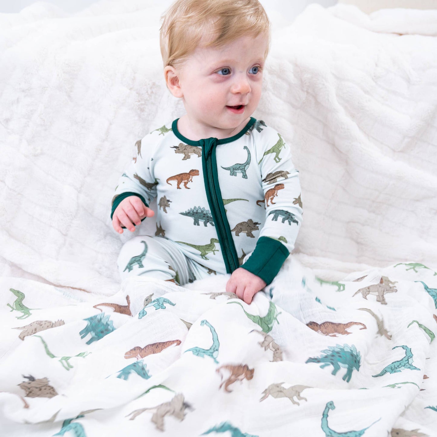 LollyBanks - Dinosaur Baby Bamboo Pajamas