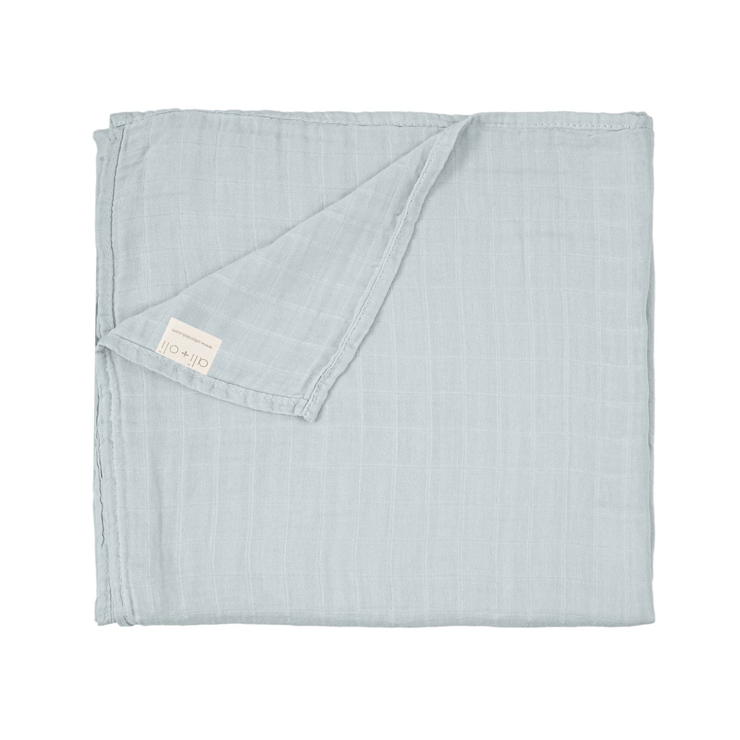Ali+Oli - Bamboo Muslin Swaddle Blanket (Misty Sky)