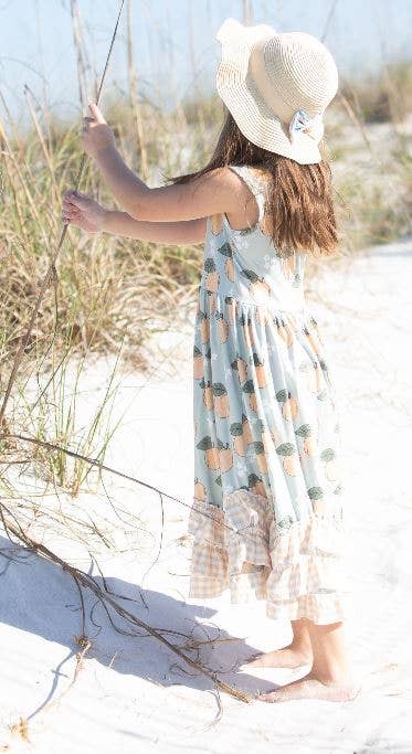 Girls Summer Ruffle Dresses - Peaches