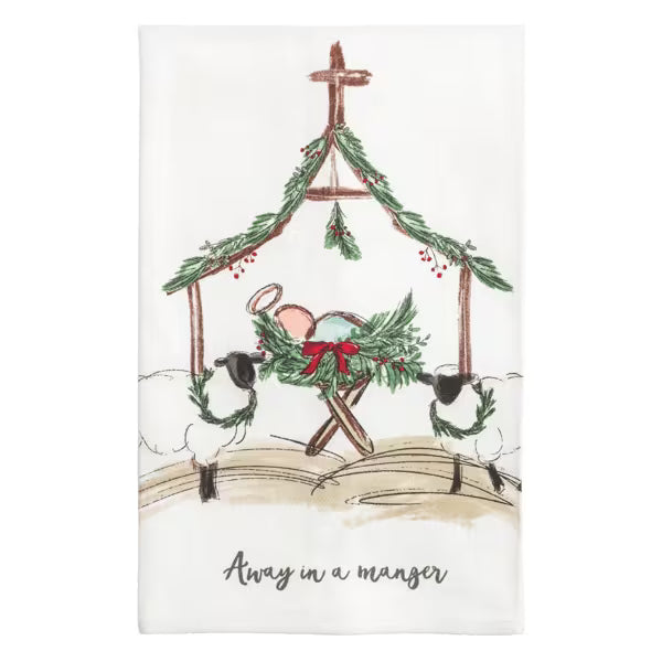 Away in a Manger Nativity Hand Towel