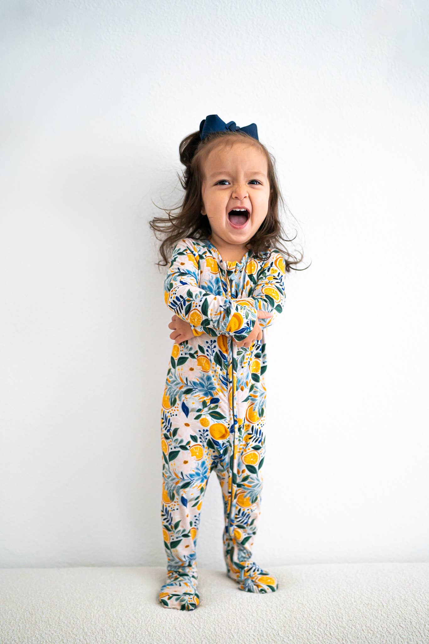 Baby Bamboo Pajamas Sleeper Convertible Romper - Clementine