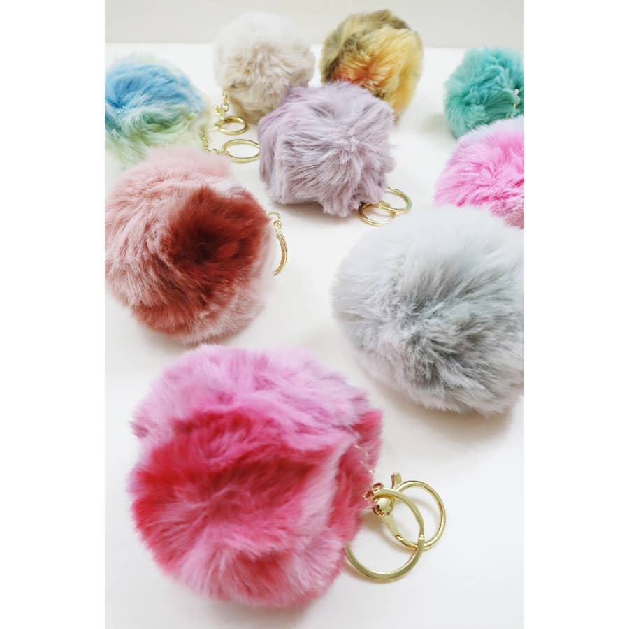 Two Tone Plush Keychain