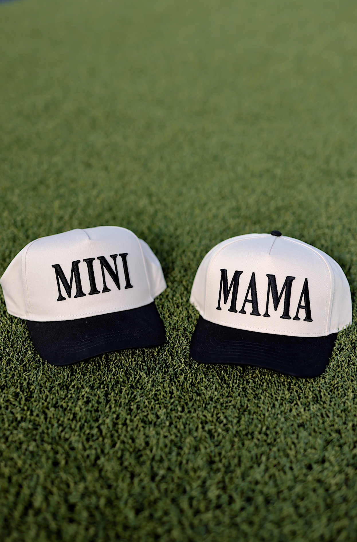 Mini (Youth) 3D Embroidery - Natural/Black Trucker Hat