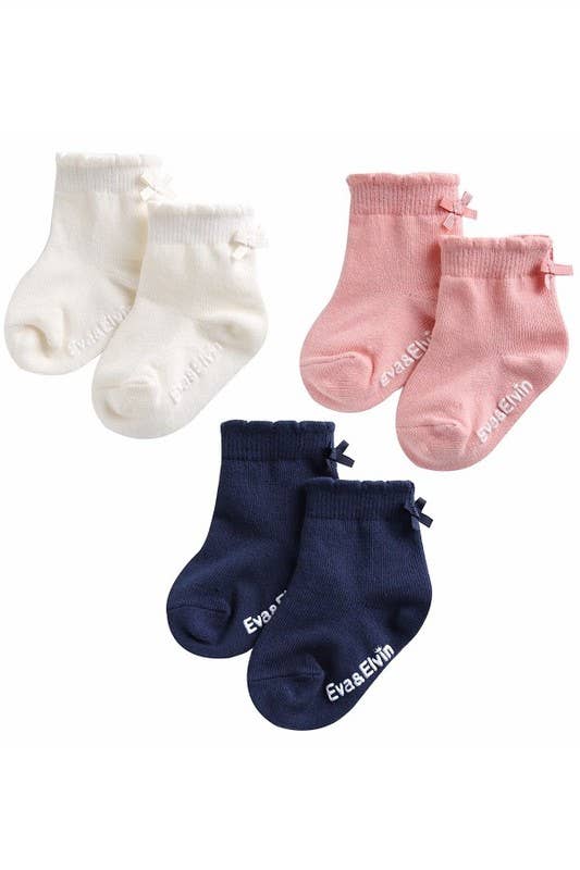 Ribbon Ankle Socks - White