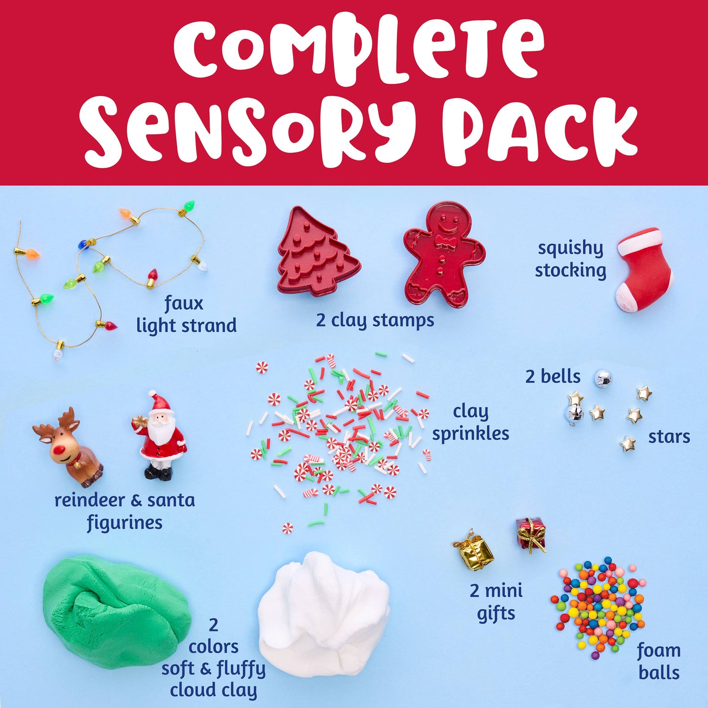 Faber-Castell / Creativity for Kids - Sensory Pack Christmas Holiday Play Kit for Children