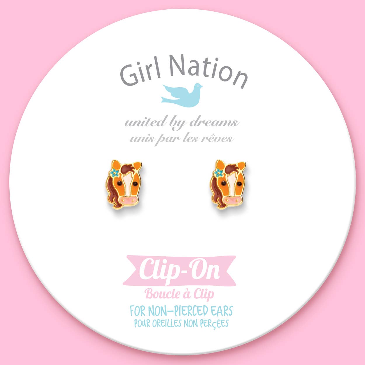 CLIP ON Cutie Earrings- Pretty Pony