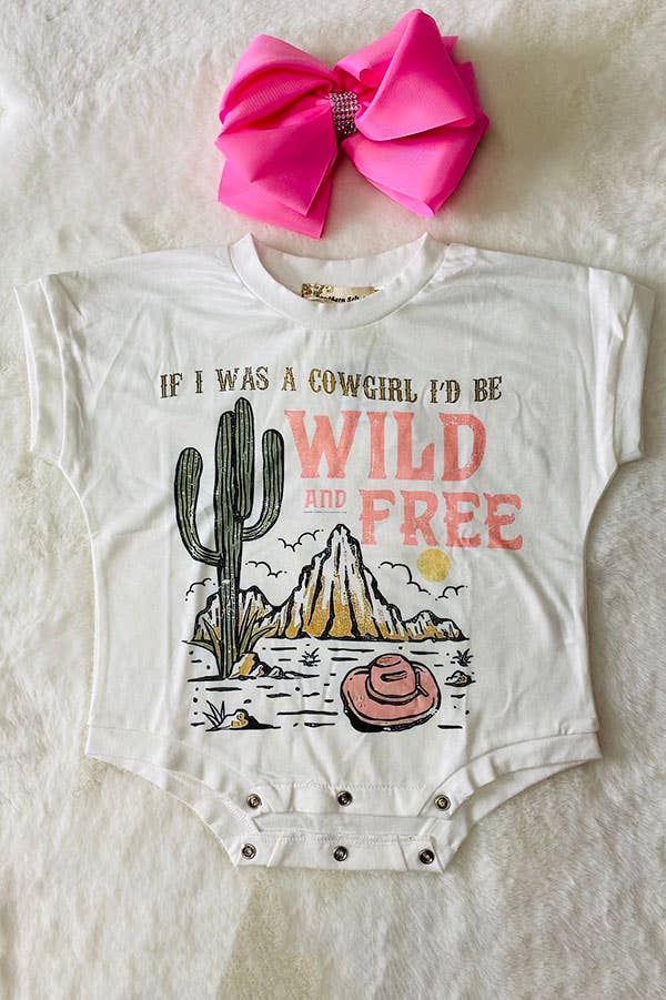 Western girls infant romper