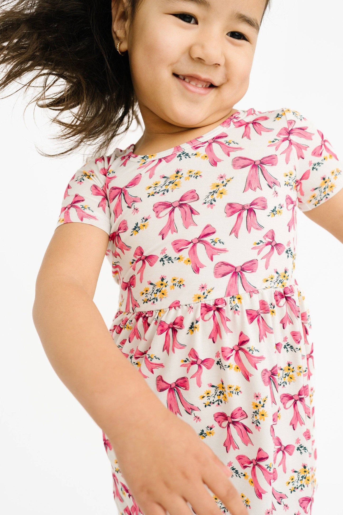 Bloom Bows Short Sleeve Bamboo Dress