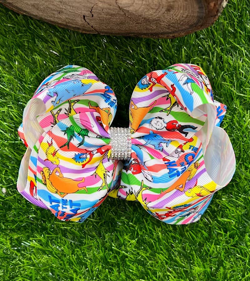 Colorful Dr. Seuss Hairbow