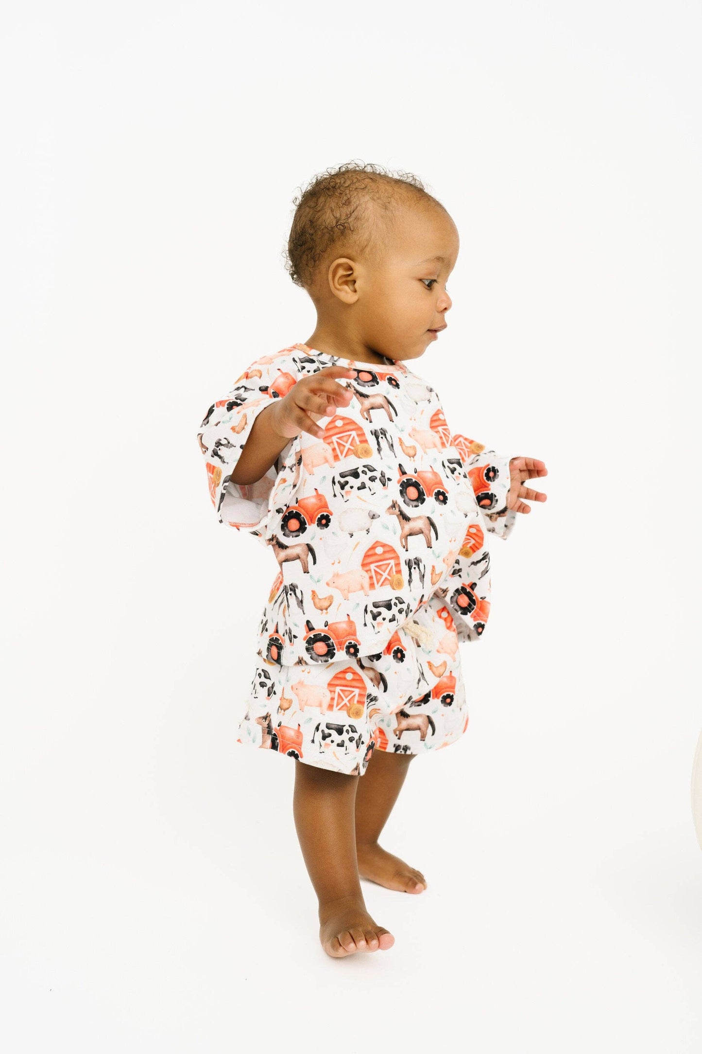 Little One Shop - Little Red Barnyard Slouchy Set