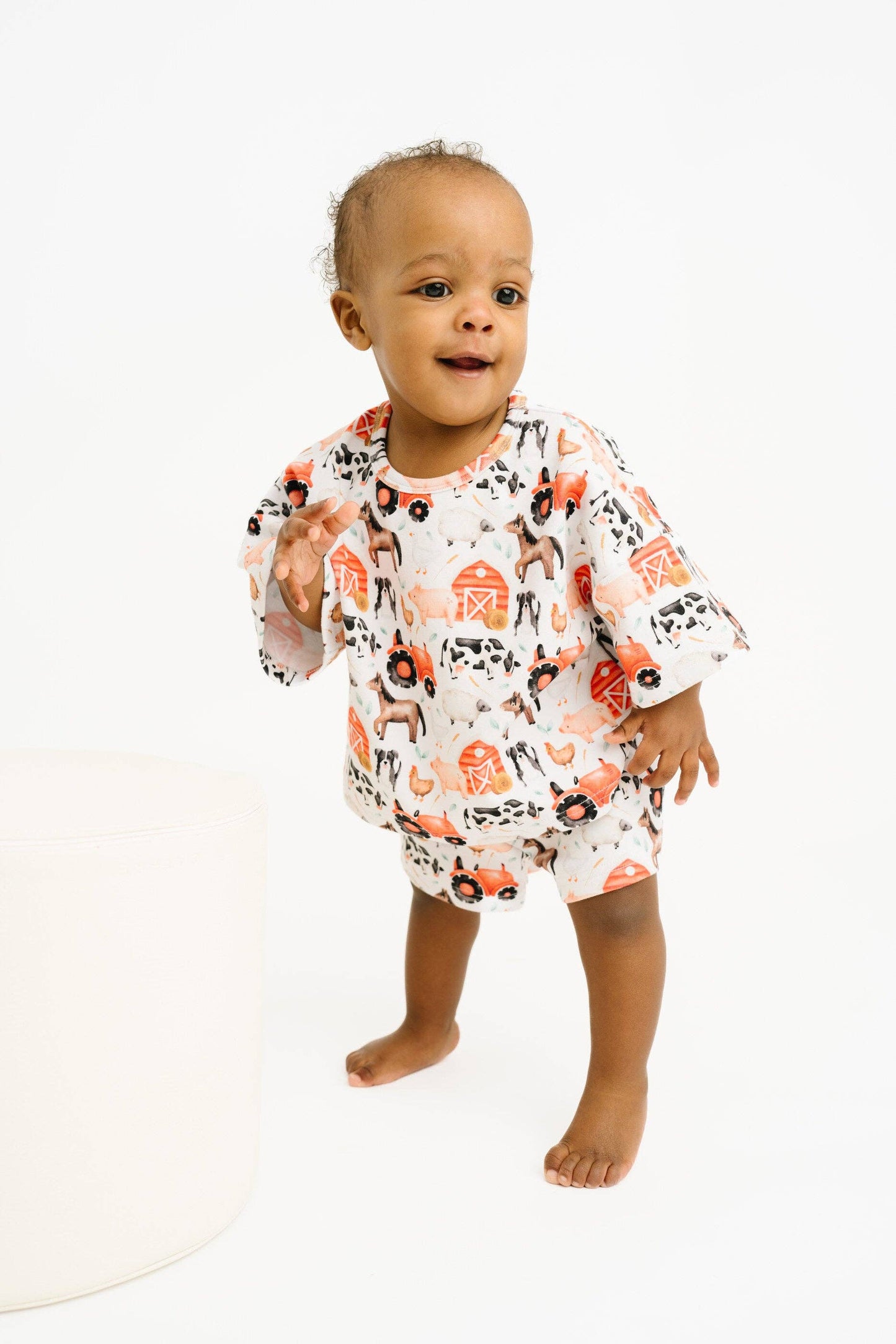 Little One Shop - Little Red Barnyard Slouchy Set