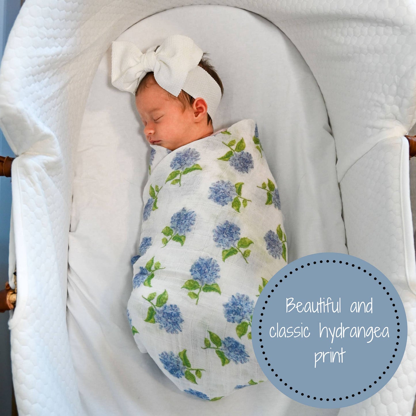 LollyBanks - You Had Me At Hydrangea Baby Swaddle Blanket