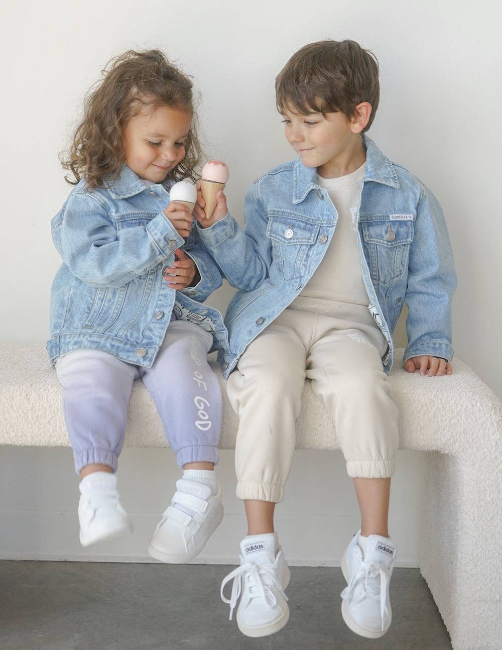 Elevated Faith - What a Friend in Jesus Kids Denim Jacket